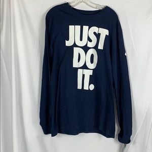 NIKE Men's Long Sleeve Training Shirt Navy